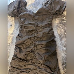 Black Rouched Mini Dress